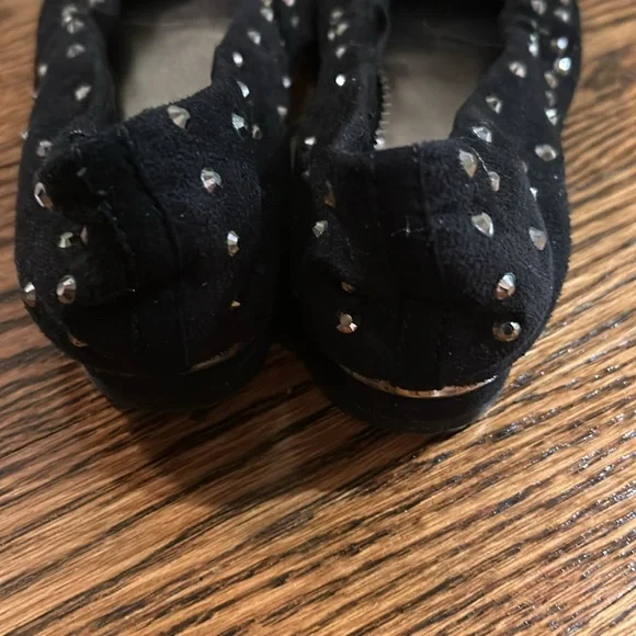 Stuart weitzman black velvet with rhinstones - Picture 3 of 5